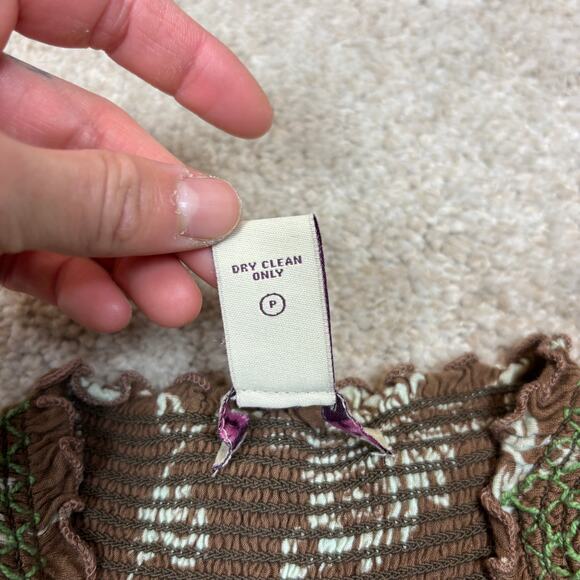 Free People Tiered Floral Maxi Skirt Women's XS Y2K Boho Fairy RenFaire - Picture 5 of 8